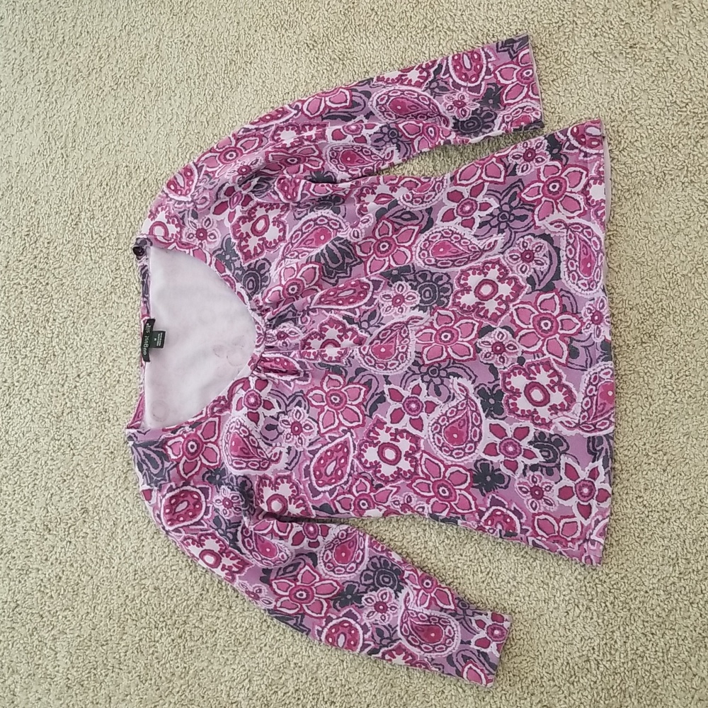 August Silk Medium Colorful Floral Fall Winter Casual Paisley Sweater
